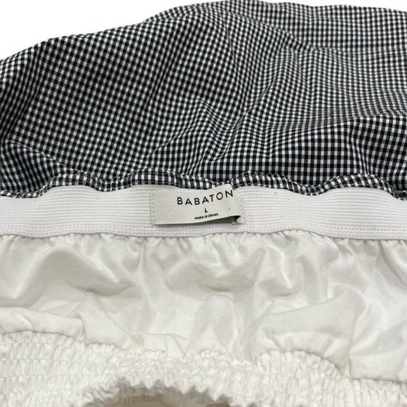 Aritzia Babaton Eckerd Strapless Blouse | Black & White Gingham | Size Large - Picture 7 of 10